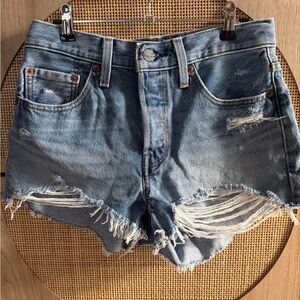 Levi's Distressed Jean Shorts